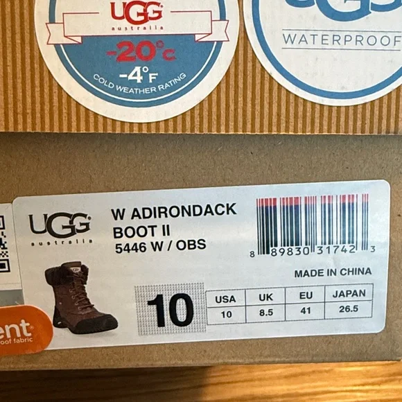 ❄️NEW❄️ UGG Adirondack II Obsidian Boots - Picture 11 of 12